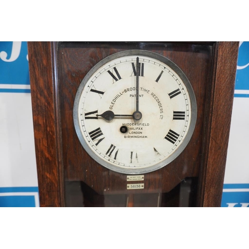 The Gledhill-Brook Time Recorders old clocking in machine. SN. 56136