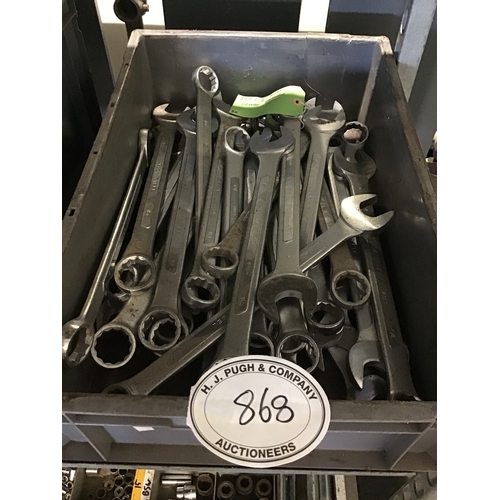 868 - Box of combination spanner’s