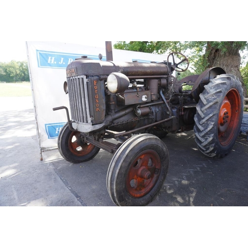 306 - Fordson E27N tractor. Very original with lights, electric starter, tool box etc