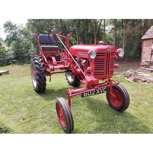 337 - International Farmall cub tractor. 1956. Petrol, runs well. Restored and new tyres fitted. 1956