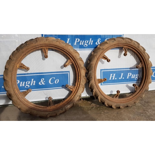 224 - Pair of Goodyear row crop wheels and tyres