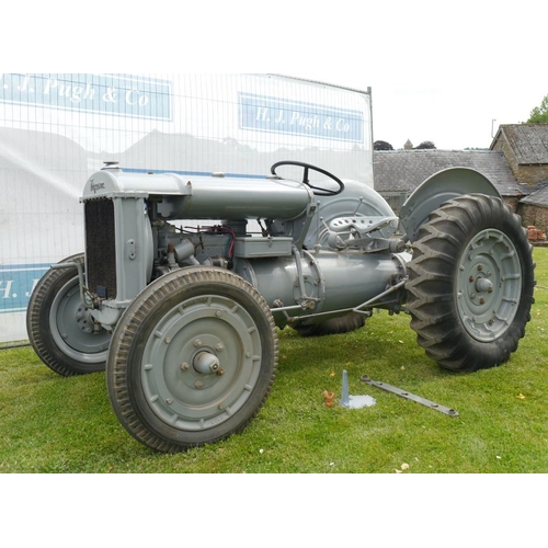 380 - Ferguson Brown tractor. Type A. SN.909. Early restoration with top link and pulley