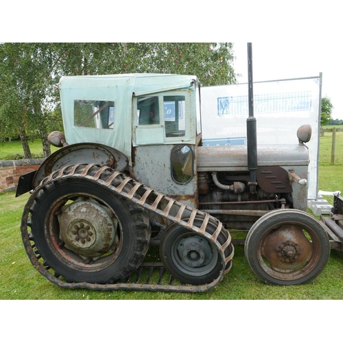 383 - Ferguson TEF diesel tractor. 1953. SN.366720. Runs and drives well. c/w Ferguson blade, Bombardier h... 