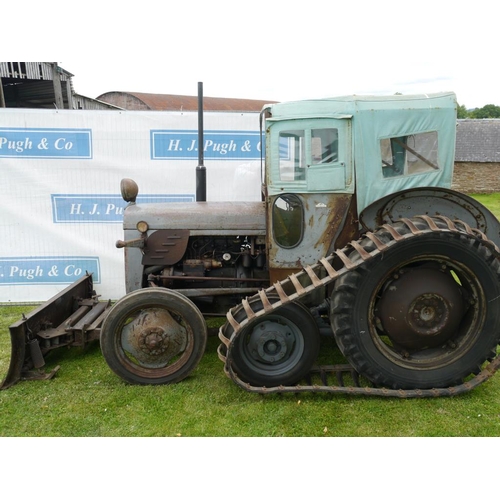 383 - Ferguson TEF diesel tractor. 1953. SN.366720. Runs and drives well. c/w Ferguson blade, Bombardier h... 