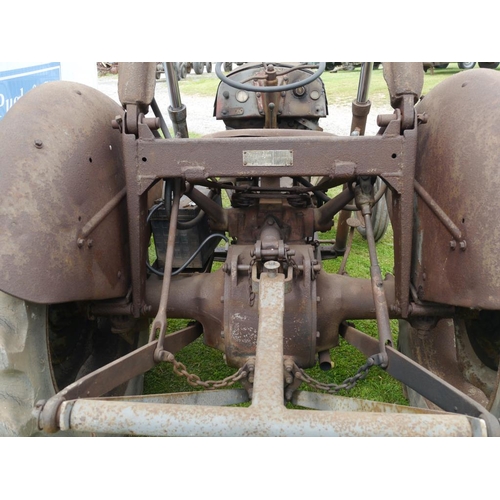 384 - Ferguson TEF diesel tractor. 1954. SN. TEF389223. Runs and drives well with banana loader and muck f... 