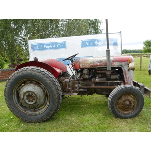 387 - Massey Ferguson FE35 tractor. 1958. SN.SDF866669. Ex Coucil tractor. Runs and drives. Trailer brakes... 