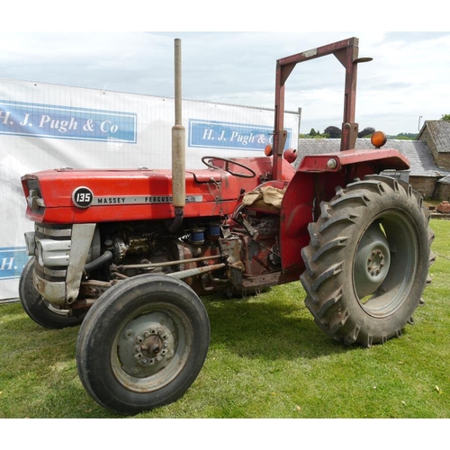 388 - Massey Ferguson 135 tractor SN.135125037. 5329Hrs. Starts and runs well. 2 Owner tractor. V5