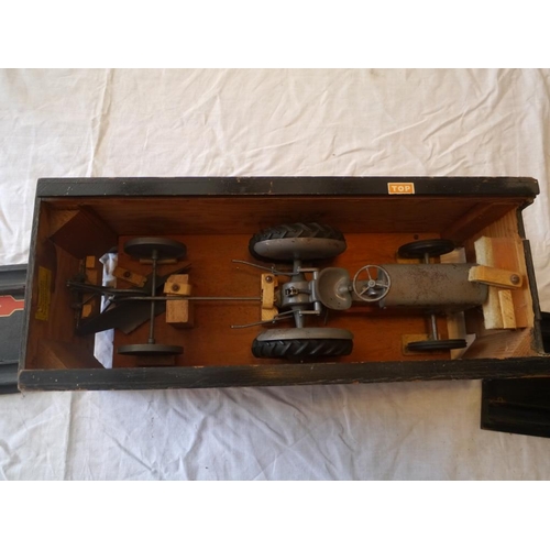 554 - The Ferguson demonstration model in wooden box with 2 ploughs. Very rare and original.