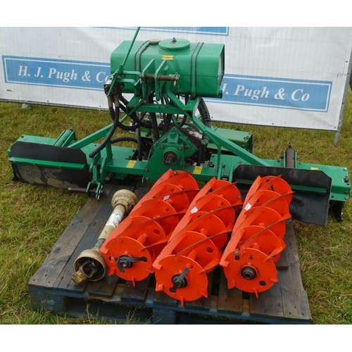 809 - Ransome 214 triple gang mower. Working order and 3 unused cylinder blades