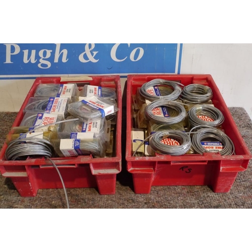 125 - 2 Boxes of roll of wire rope +VAT