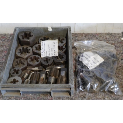 133 - Large quantity of assorted taps and dies, all ex MOD +VAT