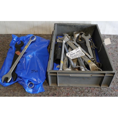 171 - Large quantity of heavy duty spanners +VAT