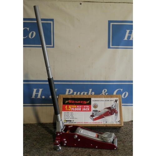 176 - 1.5Ton Aluminium/steel floor jack with quick lift +VAT