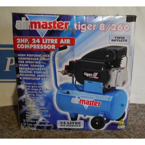 300 - Airmaster Tiger 8/260 air compressor, 24L