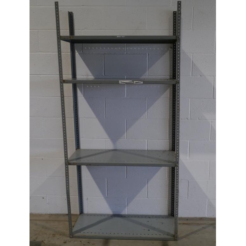 327 - Set of metal shelving 87x42