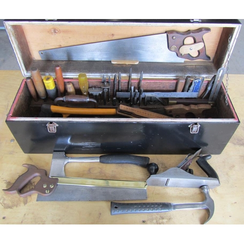 351 - Carpenters tool chest and contents