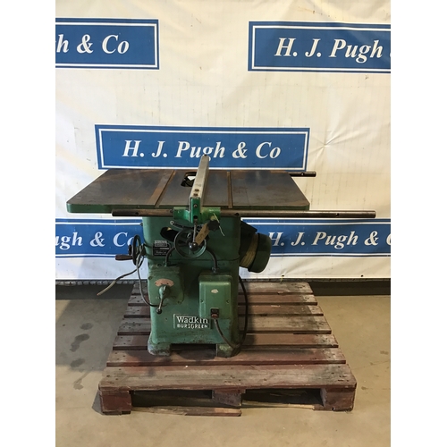 460 - Wadkin Bursgreen AGS 10” sawbench, single phase.