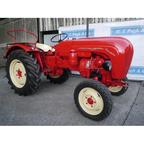 165 - Porsche diesel standard tractor. 1963. 2 Cylinder, air cooled, starts, runs, drives well, restored