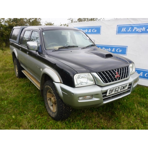 137 - Mitsubishi L200 4life pick up, truckman back. 186,000miles. SORN, tested 4/3/21. Reg. DF52 GWP. V5. ... 