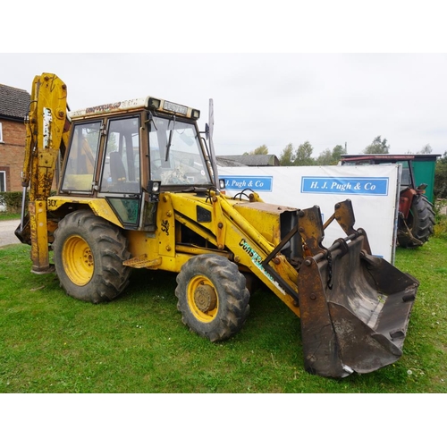 140 - JCB 3CX loader with backhoe. Runs and drives. Reg. F847 KTM. V5. +VAT