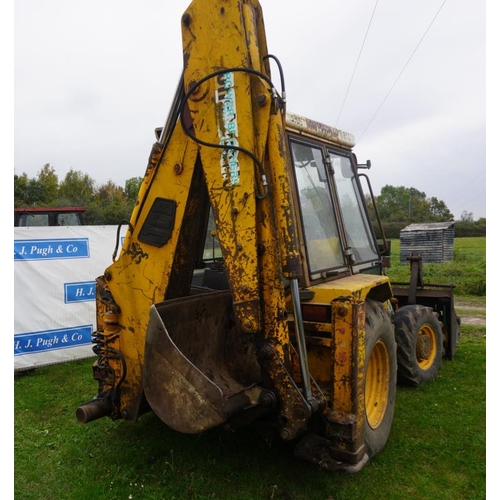 140 - JCB 3CX loader with backhoe. Runs and drives. Reg. F847 KTM. V5. +VAT