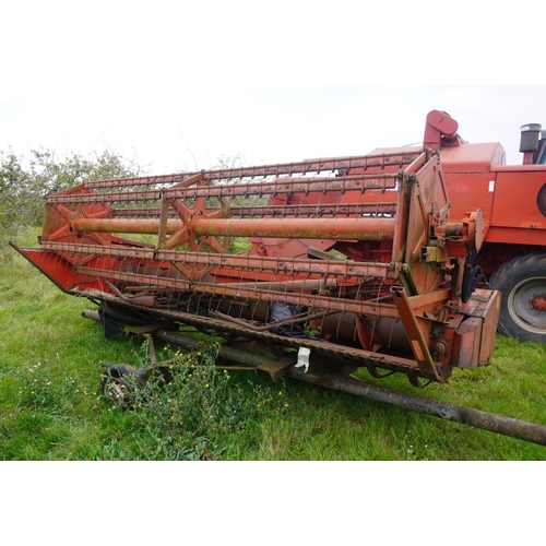 149 - Massey Ferguson 565 combine. 13ft header, dividers.runs and drives, Reg. HRP 996Y+VAT