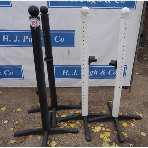 261 - Jump posts and cups, black & white -4 +VAT