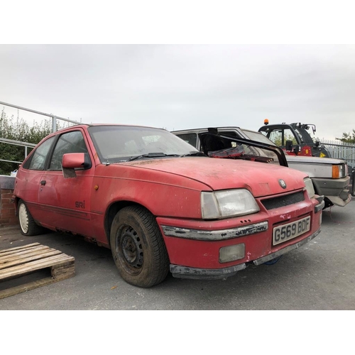 403 - Vauxhall Astra SR1 3dr car. 1988. Barn find. No docs. Reg. G569 BDF