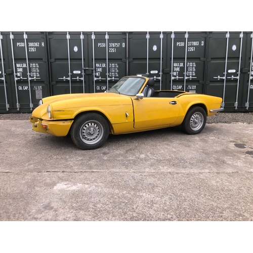 408 - Triumph Spitfire 1500. Believed 90% restored. New carpets, clean engine, engine turns over. Body wor... 