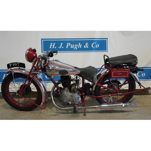 441 - Peugeot P107 motorcycle. 1930. Immaculate motorcycle, this bike would be an ideal museum piece. 
Reg... 