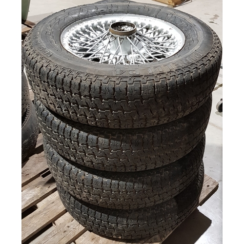 360 - Set of 4 x 13 MG Midget painted wire wheels and tyres