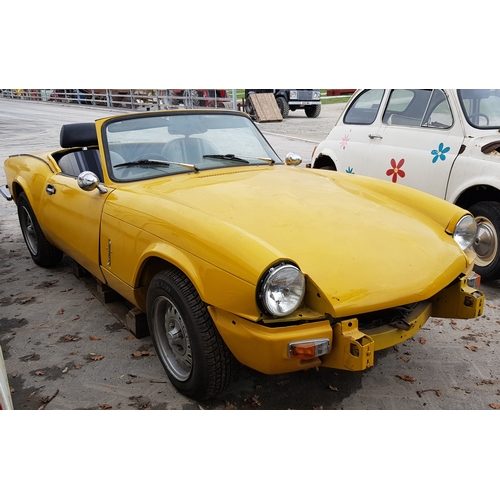 408 - Triumph Spitfire 1500. Believed 90% restored. New carpets, clean engine, engine turns over. Body wor... 