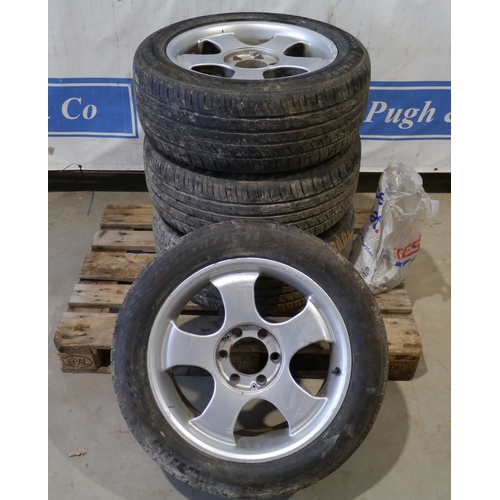 616 - 4 - Cobra alloy wheels and tyres, 255/55/R19