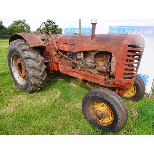 132 - Massey Harris 444 tractor. Original, rear wheel weights, PTO. SN G15F 75374