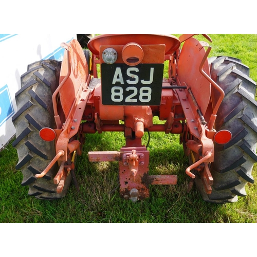 134 - Massey Harris Pony tractor. Rear wheel weights. Reg. ASJ 828.   V5