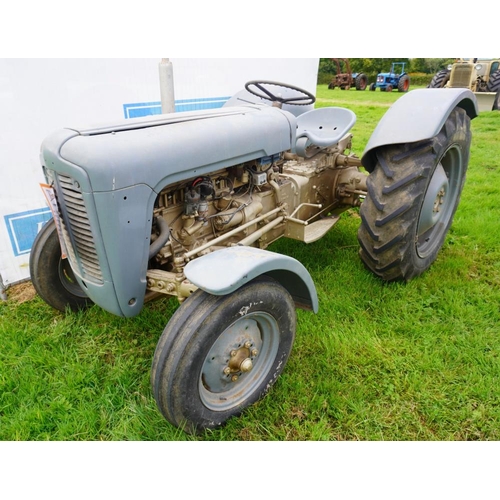 144 - Ferguson FE35 petrol paraffin tractor. 1957. Rare industrial model, Fuller hitch. SN. JGM 12762