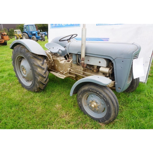 144 - Ferguson FE35 petrol paraffin tractor. 1957. Rare industrial model, Fuller hitch. SN. JGM 12762