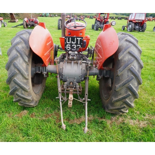 153 - Massey Ferguson 65 Mk2 tractor. Early restoration, swinging drawbar. Reg. UJT 632