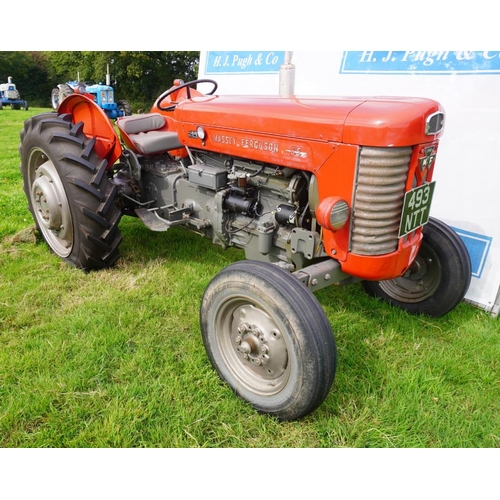 154 - Massey Ferguson 65 Mk2 tractor. SN. DY574877. Reg. 493 NTT  V5