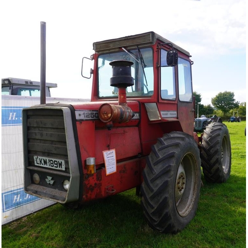 172 - Massey Ferguson 1250 tractor. original, SN.R903015. Reg. LKM 189W