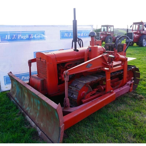 232 - David Brown 50D tractor. Blaw Knox angle blade