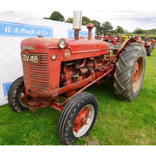 486 - International W9 tractor with winch. Reg. GDV 48 old log book