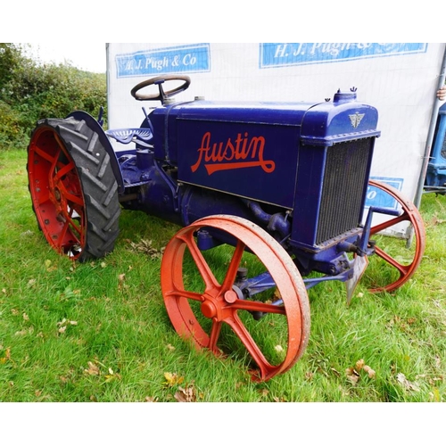 535 - Austin tractor. 1919. Running when stored, rebuilt. British made tractor