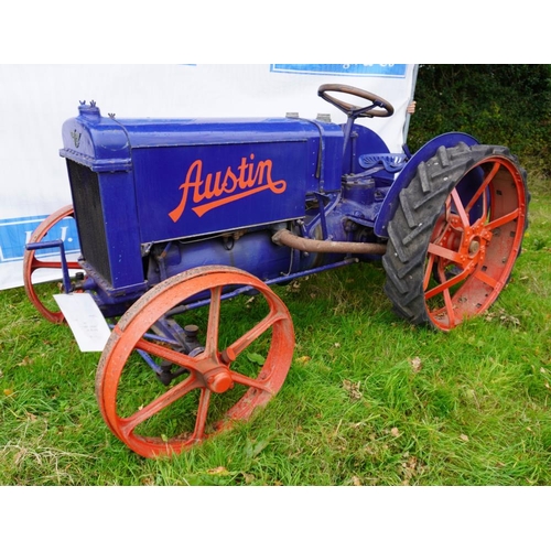 535 - Austin tractor. 1919. Running when stored, rebuilt. British made tractor