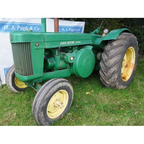 539 - John Deere R tractor. engine seized from standing, Reg. GSJ 657  V5