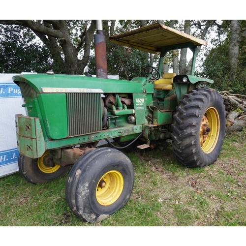 546 - John Deere 4520 tractor. Sunshine cab. 7862hrs