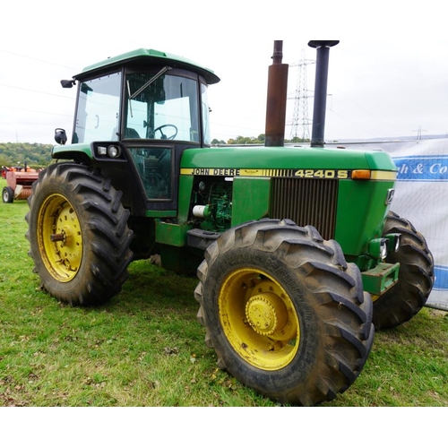 550 - John Deere 4230S tractor. 4WD. 2451hrs. Runs & drives. Reg. B762 UJO  V5