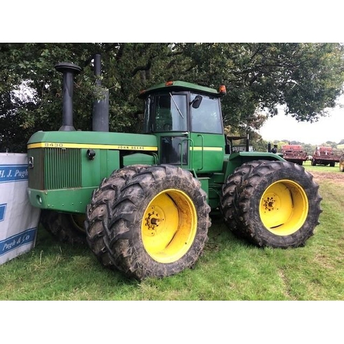 551 - John Deere 8430 articulated tractor. 6672hrs. Reverse gear needs attention