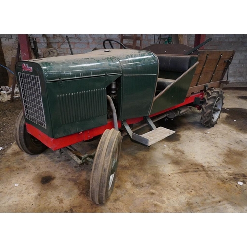 565 - Pattisson groundsman utility vehicle with tipping back, agricultural and steel studded wheels, very ... 