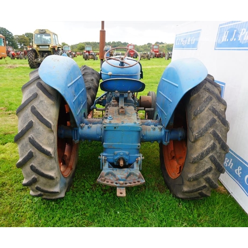 75 - Fordson Major tractor. No hydraulics, with spare tyre. new battery, Supplied by Hawkes and Sons, Tau... 